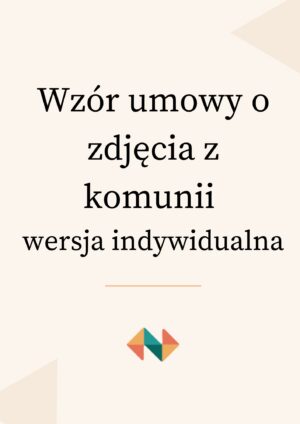 Umowa o zdjęcia z komunii (wersja indywidualna)