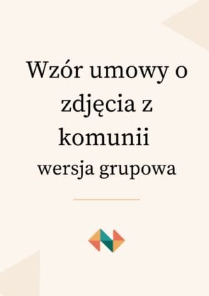 Umowa o zdjęcia z komunii (grupa)